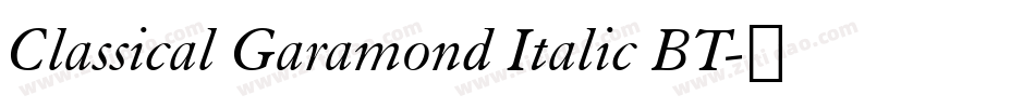 Classical Garamond Italic BT字体转换